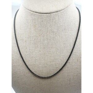 925 Italy Sterling Silver Popcorn Chain Necklace 18” 2mm
